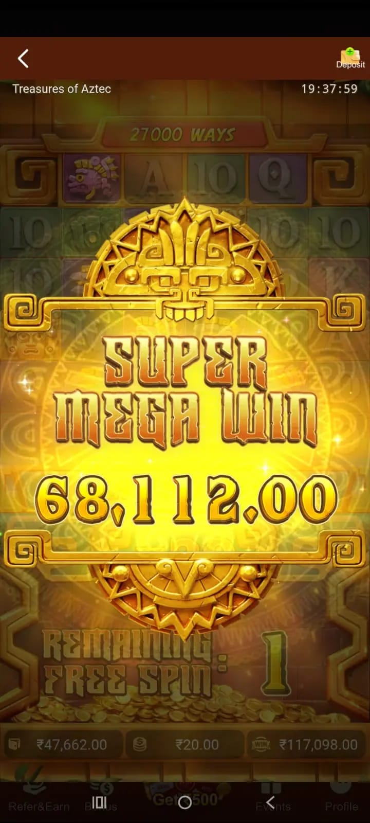 RajLuck Game app interface displayed on an Android smartphone with a clean and modern layout
